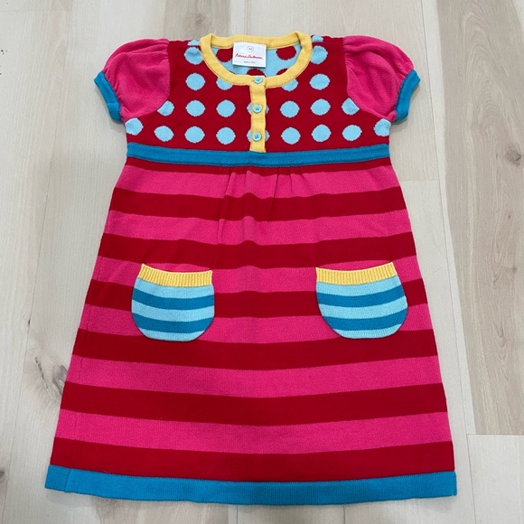 Hanna Andersson Other - EUC Hanna Andersson Sweater Dress Short Sleeve Size 3 (90). Pink,Blue,Red,Yellow